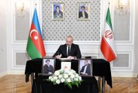 حضور علی‌ اف در سفارت ایران برای عرض تسلیت